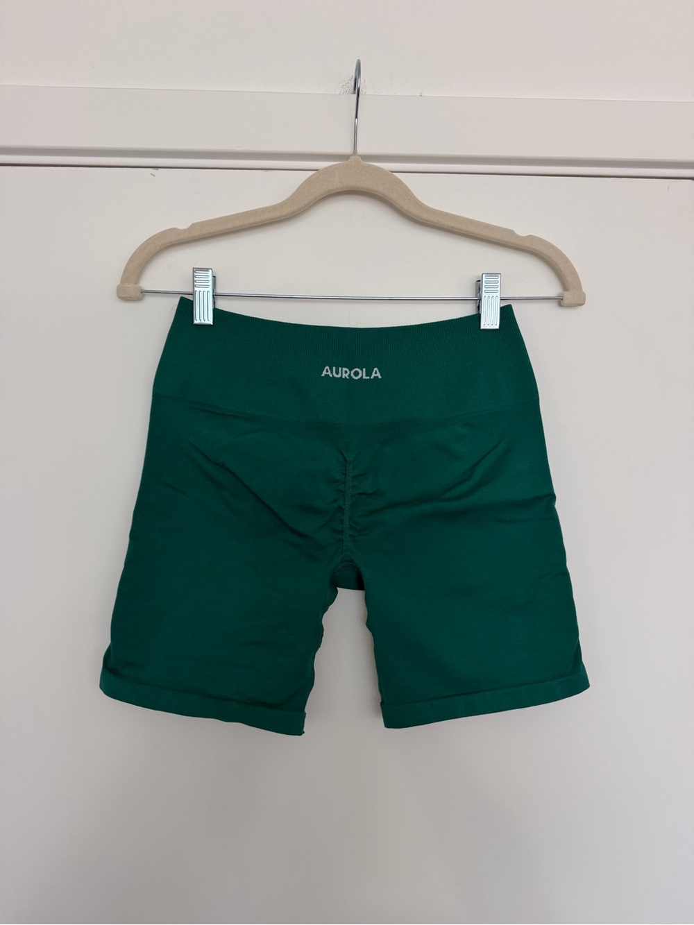 Aurola High-Waist Emerald Green Bike Shorts